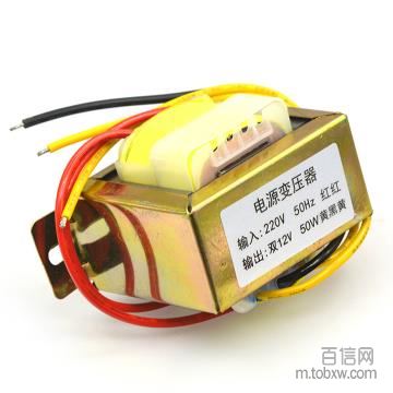 12V 50W 电源变压器 输入：220V 50Hz/输出：2*12V