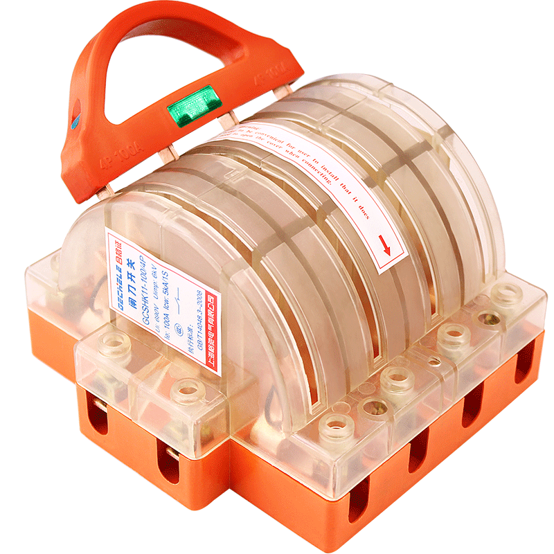 双投闸刀开关，4P带指示灯，透明盖刀开关